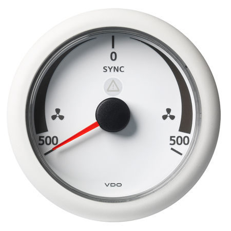 VDO MARINE 3-3/8" ViewLine Synchronizer-500/+500 RPM-8 to 32V-White Dial-Bezel A2C59512403
